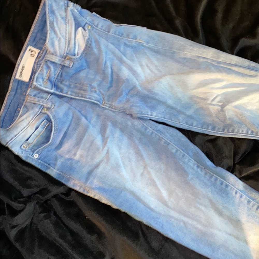 Garage mid rise light wash jeans
